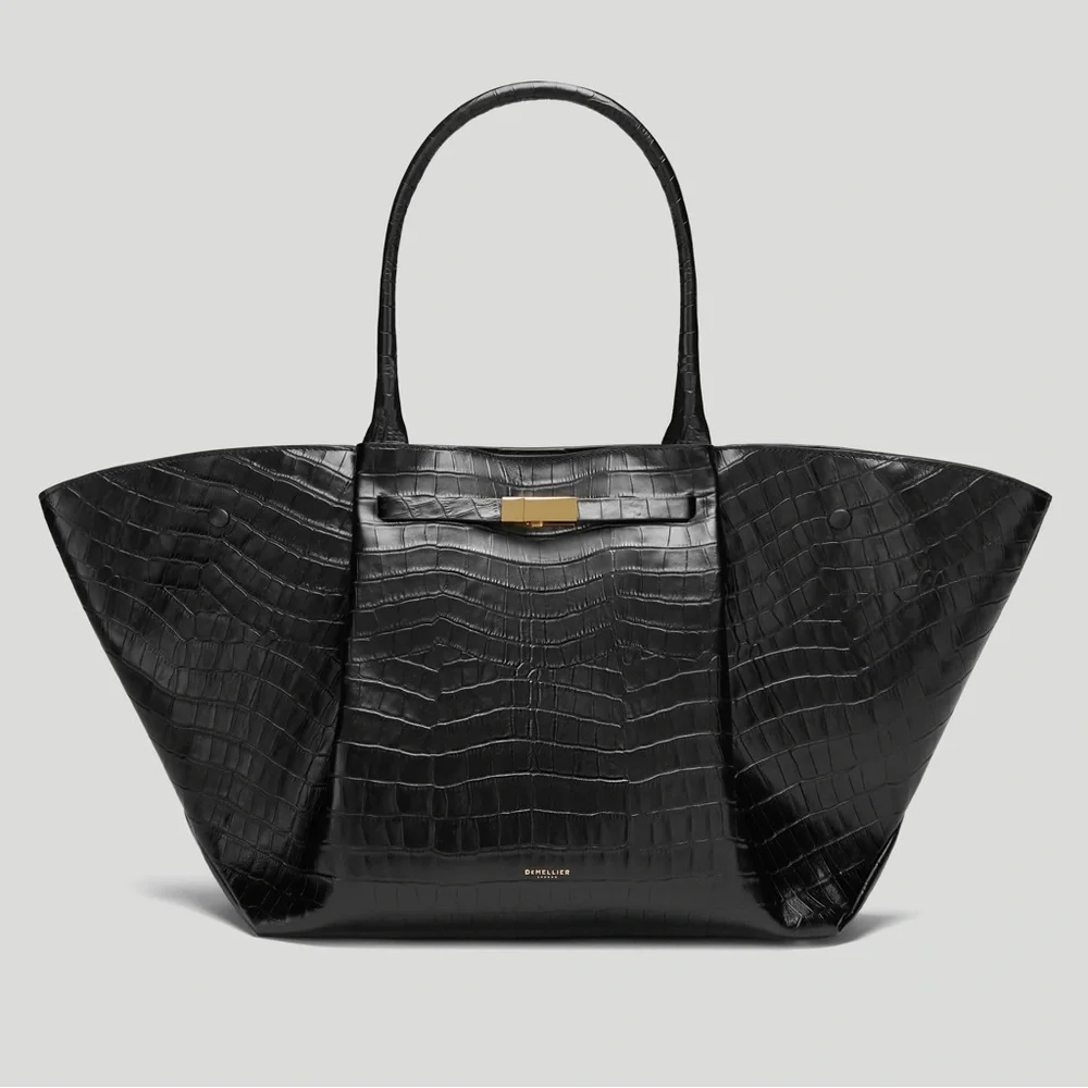 DeMellier New York Black Croc Tote - Picture 6 of 8